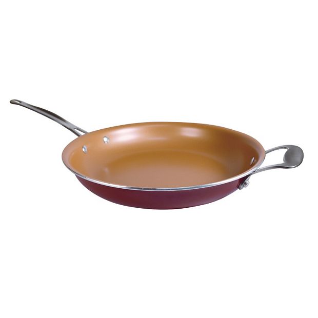 Red Copper 12-in. Ceramic Copper-Infused Frypan As Seen on TV
