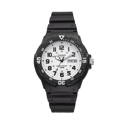 Casio men's classic analog black watch on sale