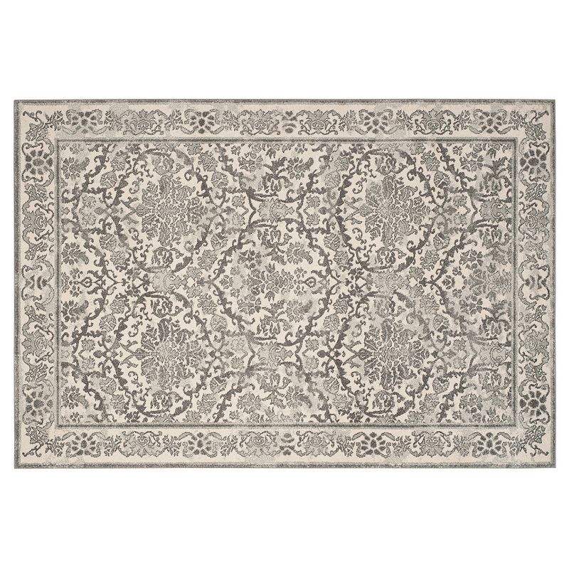 Safavieh Evoke Michaela Framed Floral Rug, White, 8X10 Ft