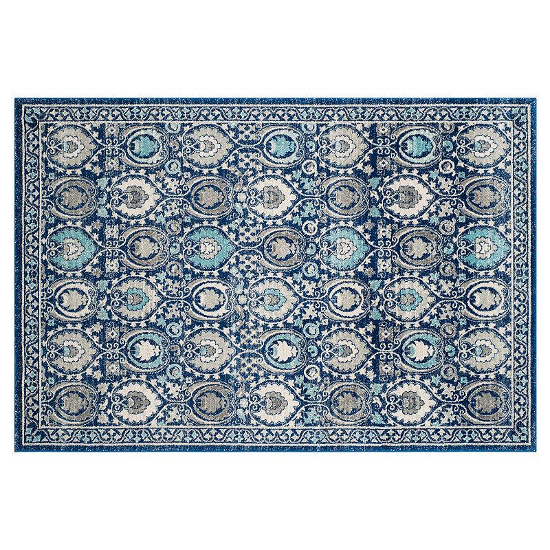Safavieh Evoke Emma Framed Medallion Rug, Blue, 6.5Ft Sq