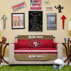 San Francisco 49ers Quilted Loveseat Cover