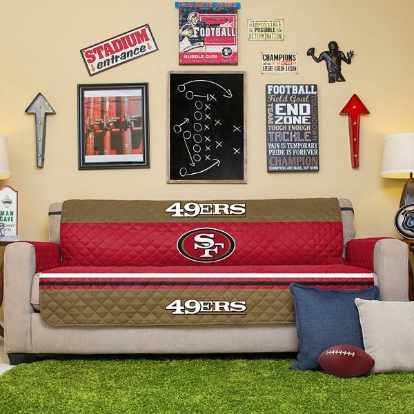 San Francisco 49ers Quilted Sofa Cover