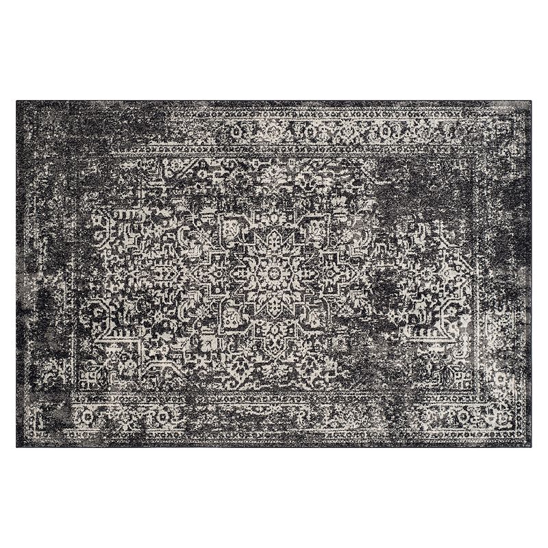 Safavieh Evoke Katie Framed Floral Rug, Black, 6.5X9 Ft