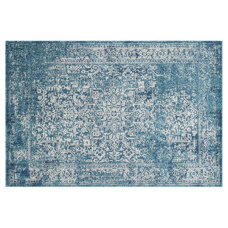 Safavieh Evoke Katie Framed Floral Rug, Blue, 6.5X9 Ft