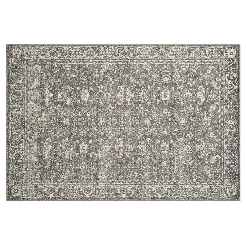Safavieh Evoke Jenny Distressed Framed Floral Rug, Grey, 5X7.5 Ft