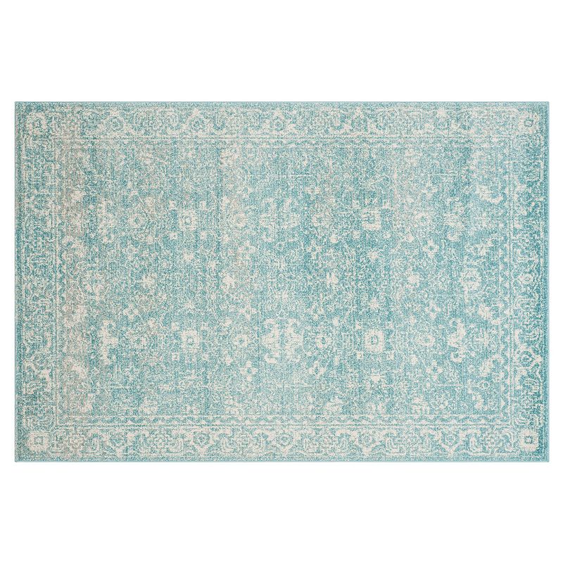 Safavieh Evoke Jenny Distressed Framed Floral Rug, Light Blue, 8X10 Ft