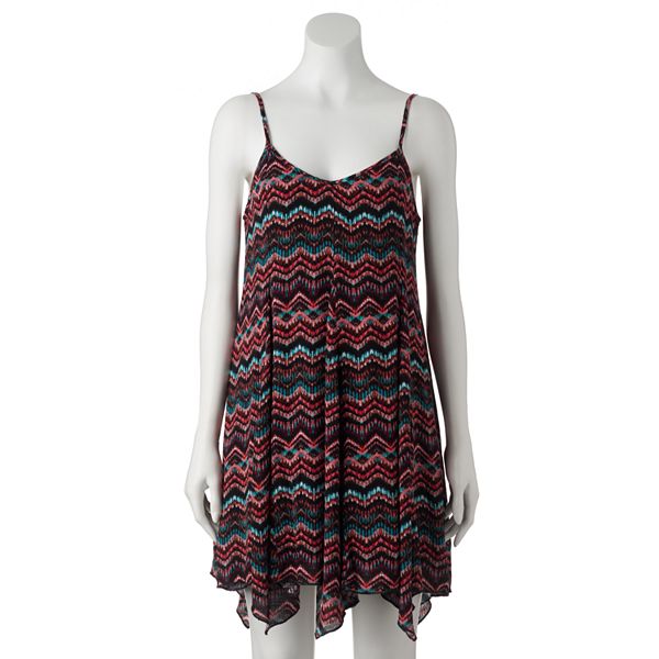 Juniors' Lily Rose Handkerchief Swing Dress