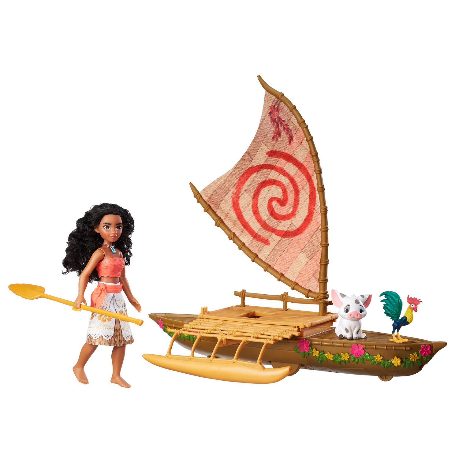 moana doll and boat