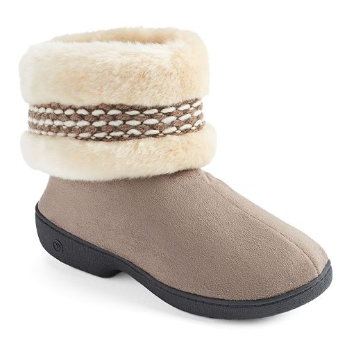 isotoner bootie slippers kohl's