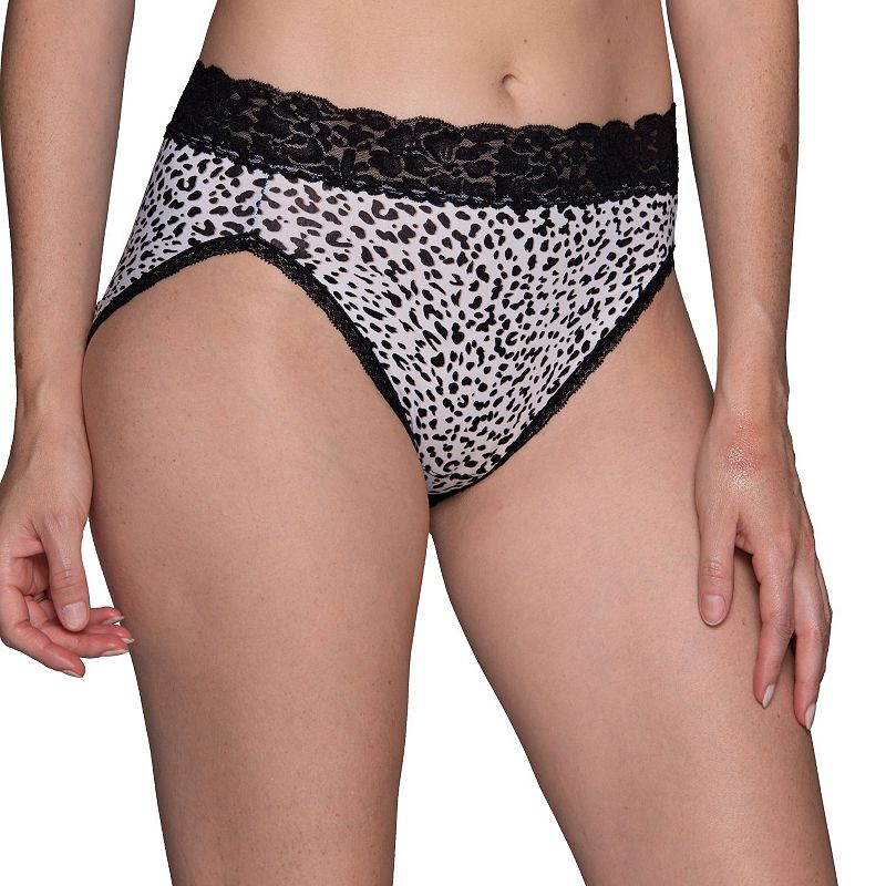 Women's Vanity Fair Lingerie® Flattering Lace Hi-Cut Panty 13280, Size: 9, Leopard Print