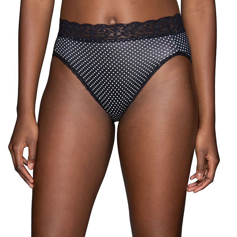 Women's Vanity Fair Lingerie® Flattering Lace Hi-Cut Panty 13280, Premiere Dot Print