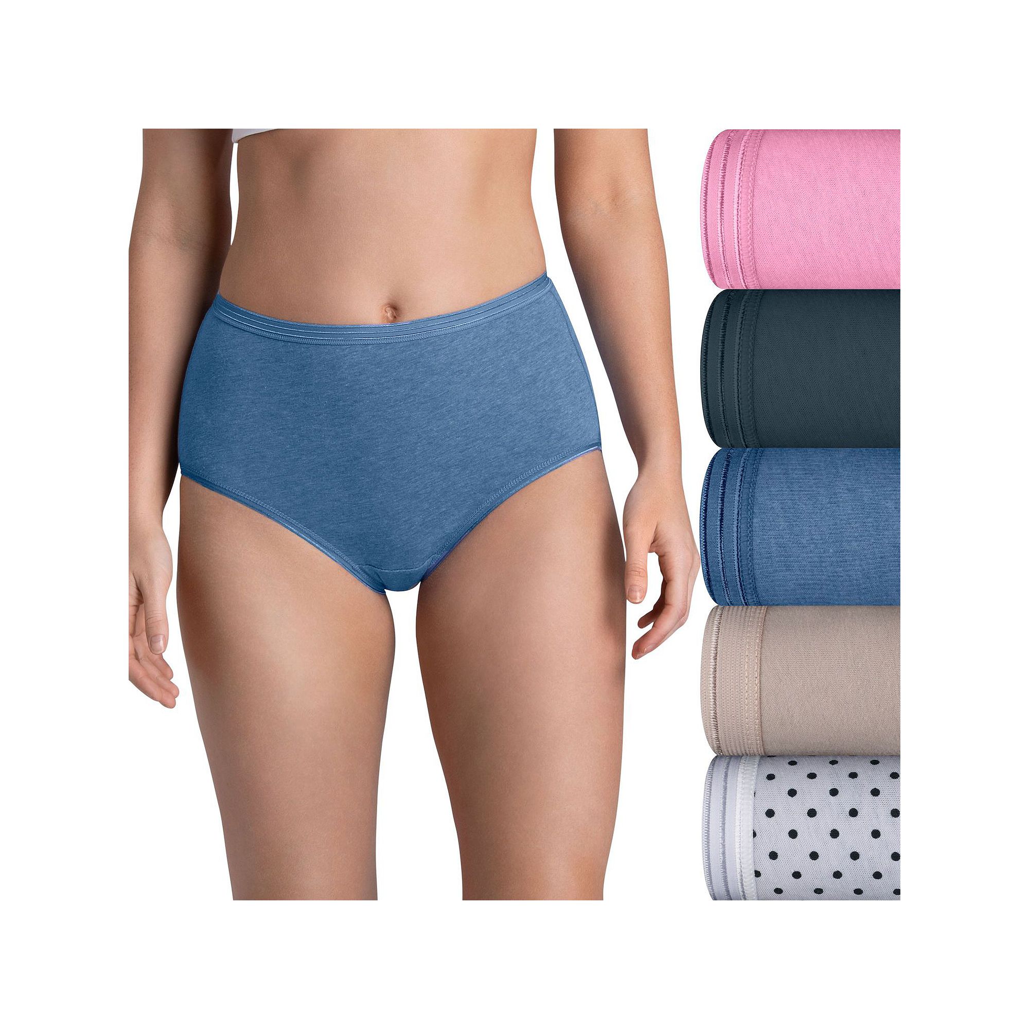 Womens Fruit of the Loom® Ultra Soft Brief 5-pack Panty Set 5DUSKBR, Size