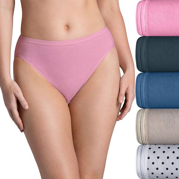 Fruit of the Loom Women's Plus Size Fit for Me 5 Pack Cotton Hi-Cut Panties  : : Clothing, Shoes & Accessories