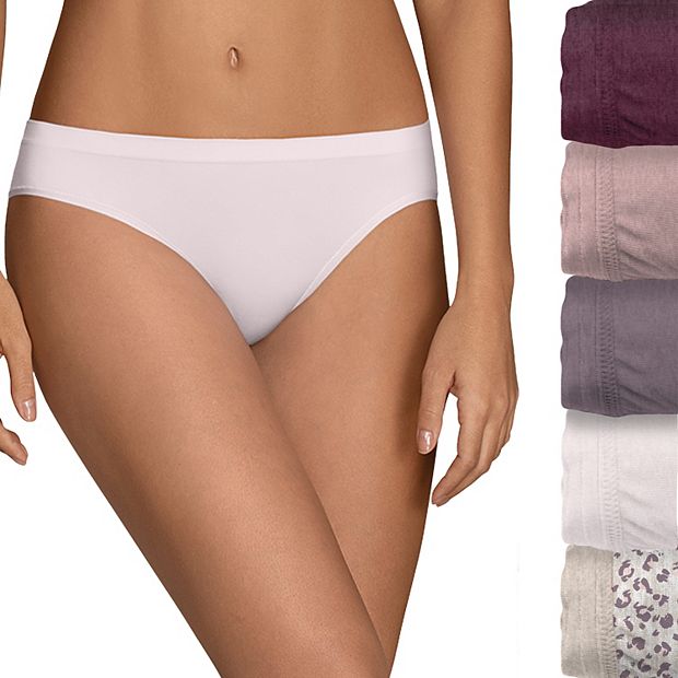 Fruit of the Loom Women's Cotton Stretch Bikini Underwear, 6 Pack, Sizes  S-2XL