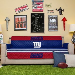 New York Giants Quilted Sofa Cover