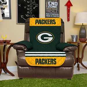 Green Bay Packers Quilted Recliner Chair Cover