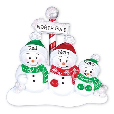 PolarX Ornaments Snowman Family Of 3 Christmas Ornament 