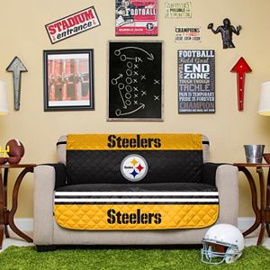 Pittsburgh Steelers Quilted Loveseat Cover