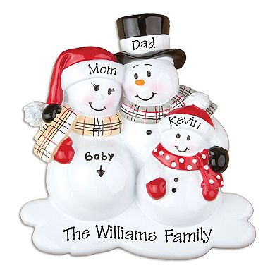 PolarX Ornaments Snowman Family "Baby" Christmas Ornament 