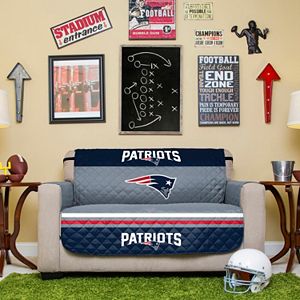 New England Patriots Quilted Loveseat Cover