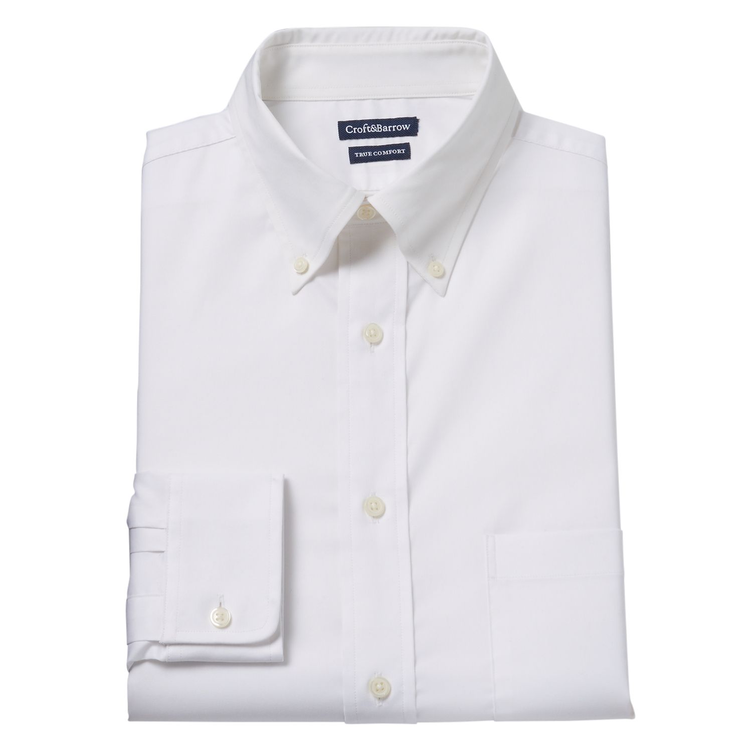 Men's Croft & Barrow® Easy-Care True Comfort Slim-Fit Stretch Dress Shirt