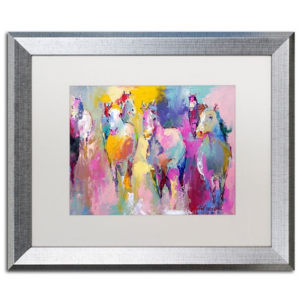 Trademark Fine Art Wild Horse Metallic Framed Wall Art