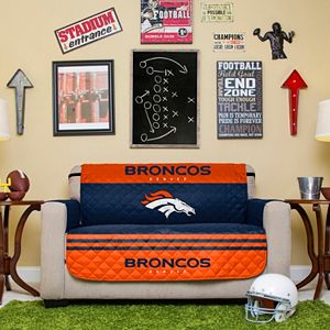 Denver Broncos Quilted Loveseat Cover