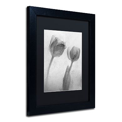 Trademark Fine Art Flowers on Ice-1 Matted Framed Wall Art