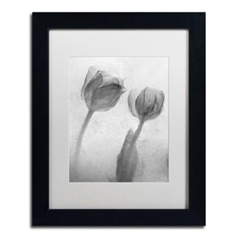 Trademark Fine Art Flowers on Ice-1 Matted Framed Wall Art