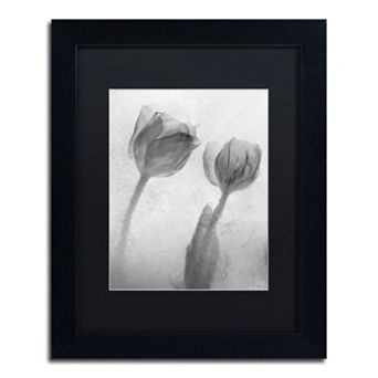Trademark Fine Art Flowers on Ice-1 Matted Framed Wall Art