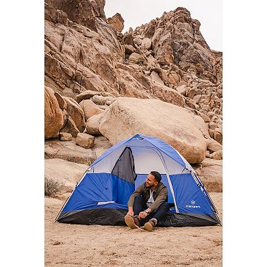 Stansport Pine Creek 3-Person Dome Tent (Blue White)