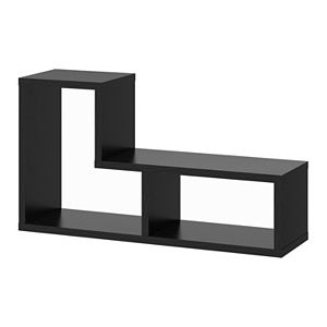 Tvilum Stewart Black 2-Shelf Bookshelf