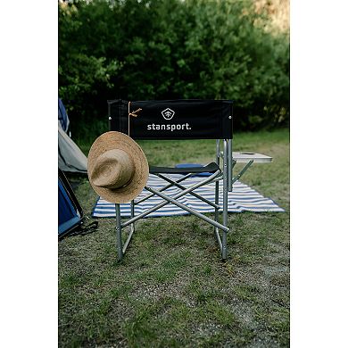 Stansport Folding Director's Chair with Side Table