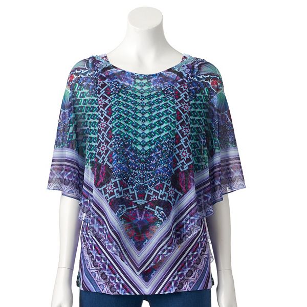 Women's World Unity Embellished Popover Top
