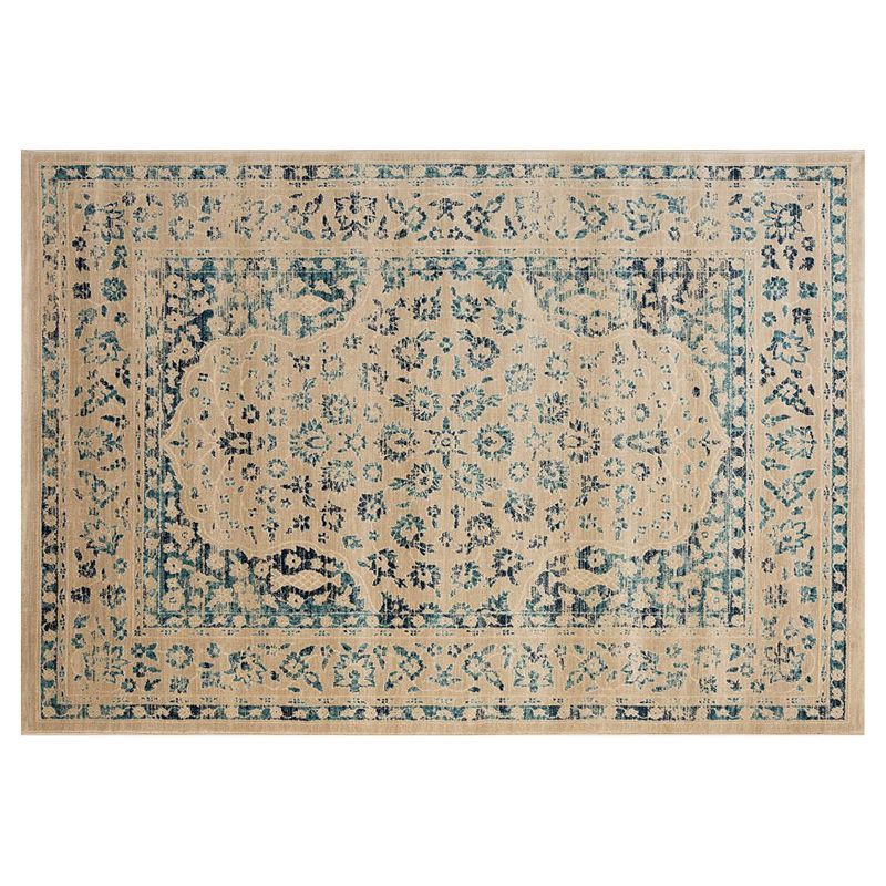 Safavieh Evoke Kyle Framed Floral Rug, Med Beige, 5X7.5 Ft