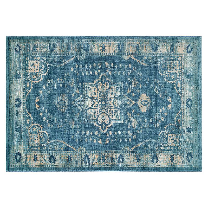 Safavieh Evoke Ashley Framed Floral Rug, Blue, 5X7.5 Ft