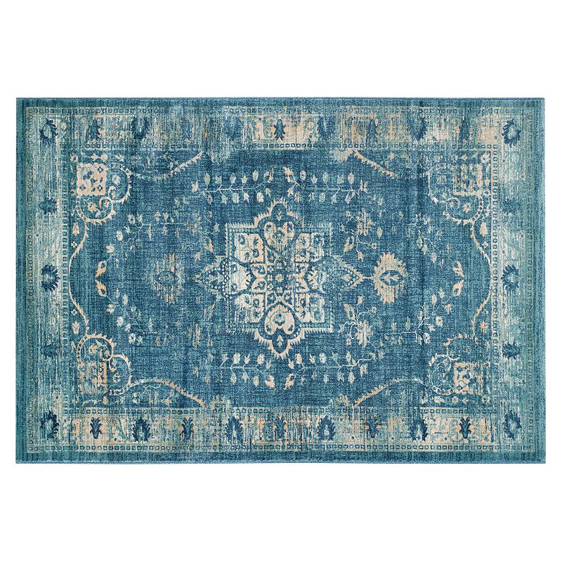 Safavieh Evoke Ashley Framed Floral Rug, Blue, 5X7.5 Ft