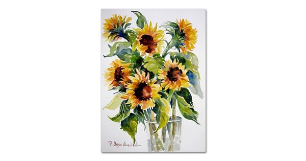 Trademark Fine Art Sunflowers Canvas Wall Art