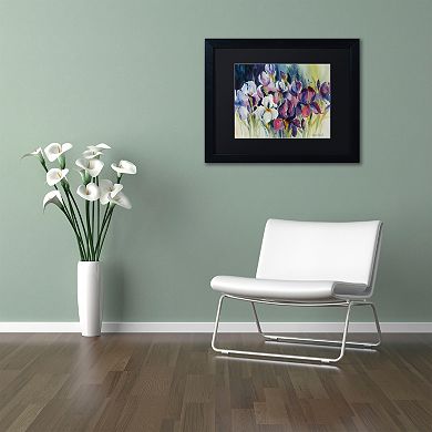 Trademark Fine Art White Iris Matted Framed Wall Art