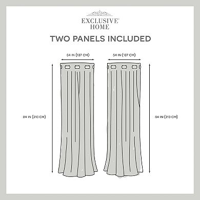 Exclusive Home 2-pack Loha Linen Grommet Top Window Curtains