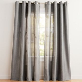 Exclusive Home 2-pack Loha Linen Grommet Top Window Curtains