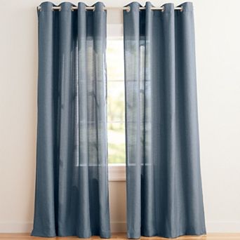 Exclusive Home 2-pack Loha Linen Grommet Top Window Curtains