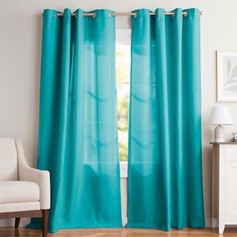 Exclusive Home 2-pack Loha Linen Grommet Top Window Curtains