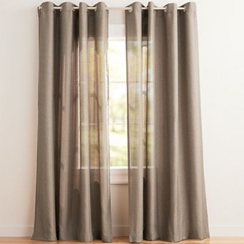 Exclusive Home 2-pack Loha Linen Grommet Top Window Curtains
