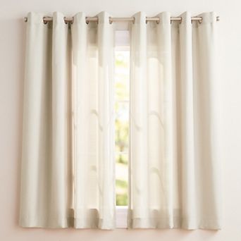 Exclusive Home 2-pack Loha Linen Grommet Top Window Curtains