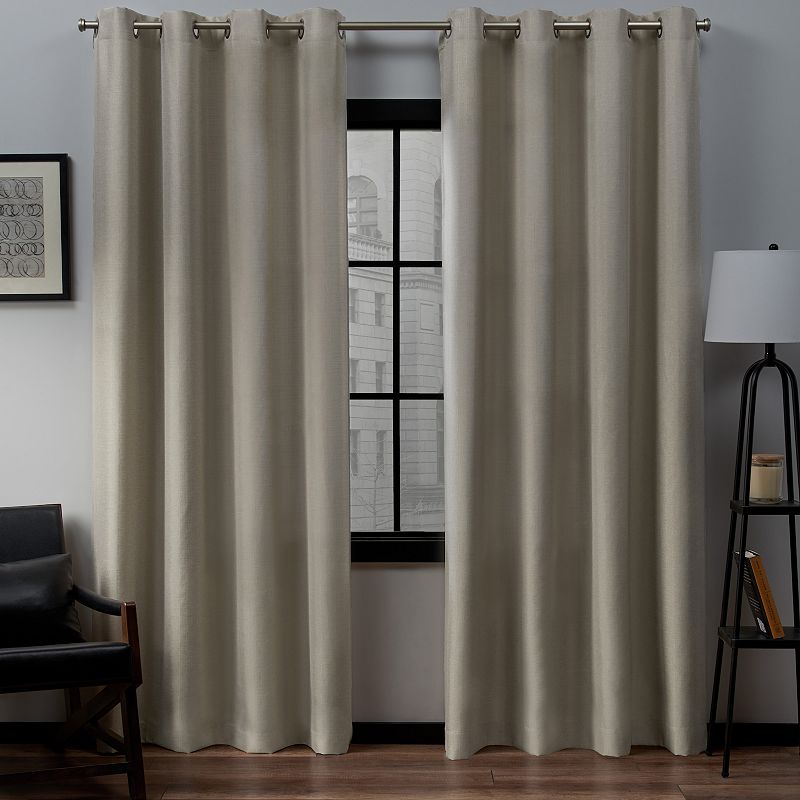 Exclusive Home Curtains 2 Pack Loha Linen Grommet Top Curtain Panels