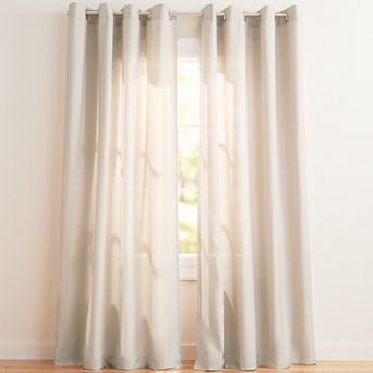 Exclusive Home 2-pack Loha Linen Grommet Top Window Curtains
