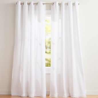 Exclusive Home 2-pack Loha Linen Grommet Top Window Curtains