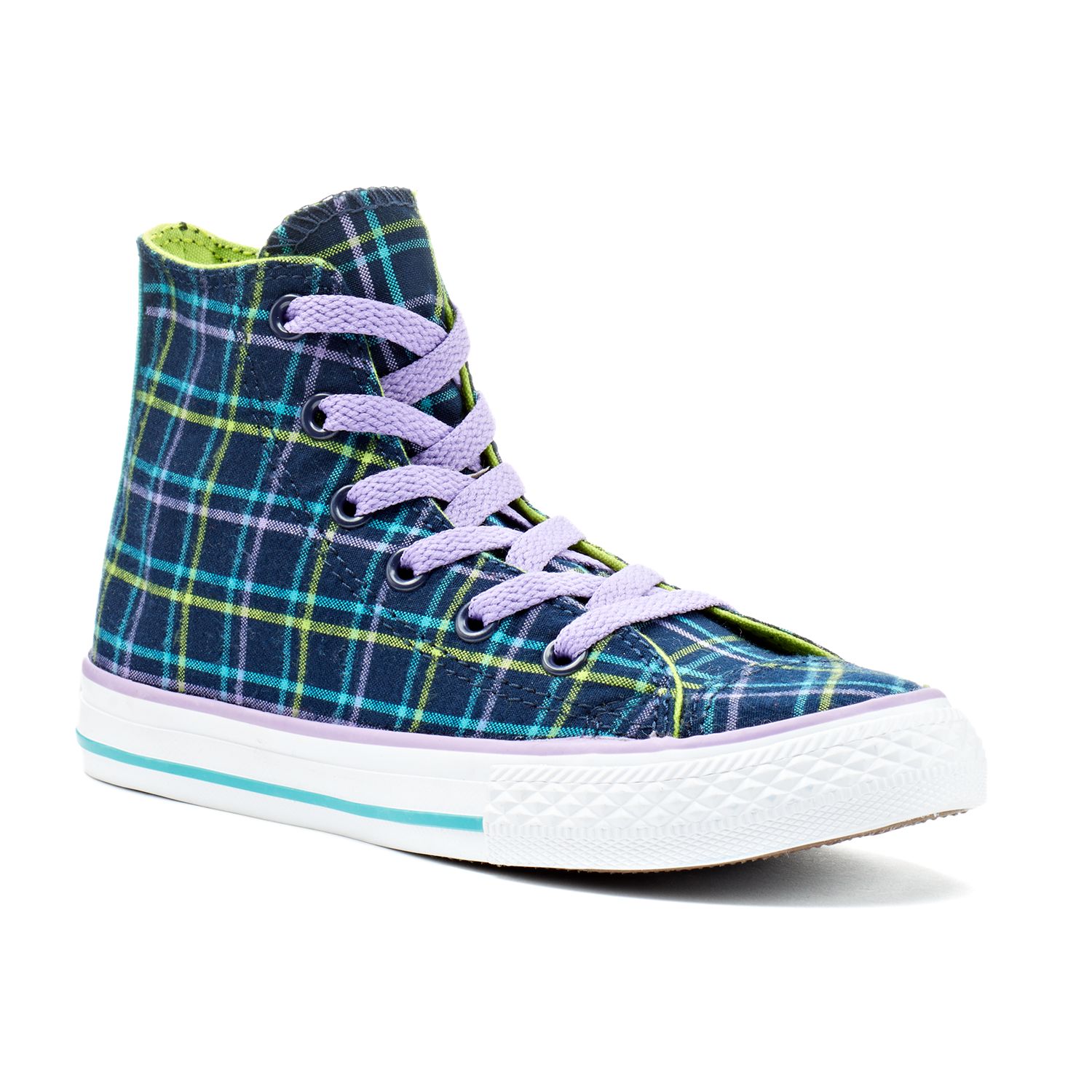converse high plaid