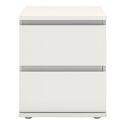 Tvilum Aurora 2 Drawer Nightstand White